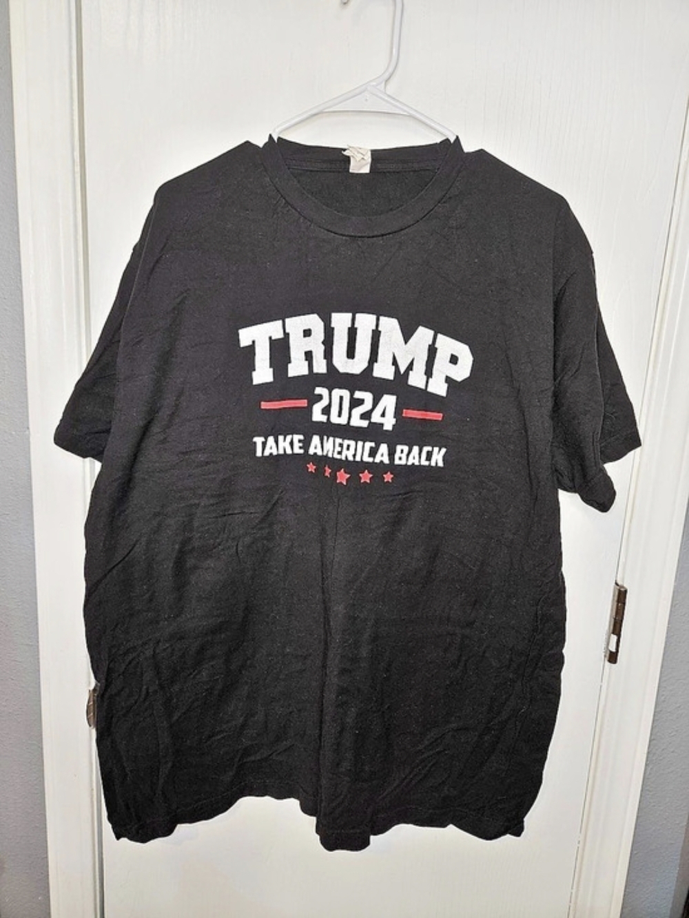 Tultex Trump 2024 Take America Back T-Shirt Black & Red XL
